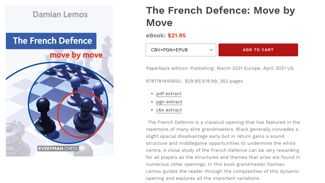 The French Defense Damian Lemos Everyman Chess 2021 - Chess News