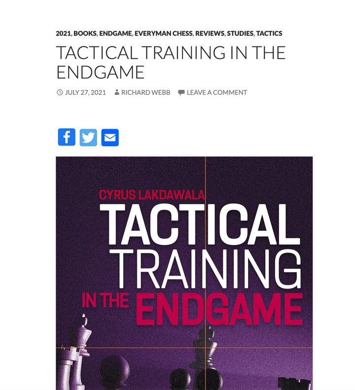 BritishChessNews.com reviews Tactical Training in the Endgame